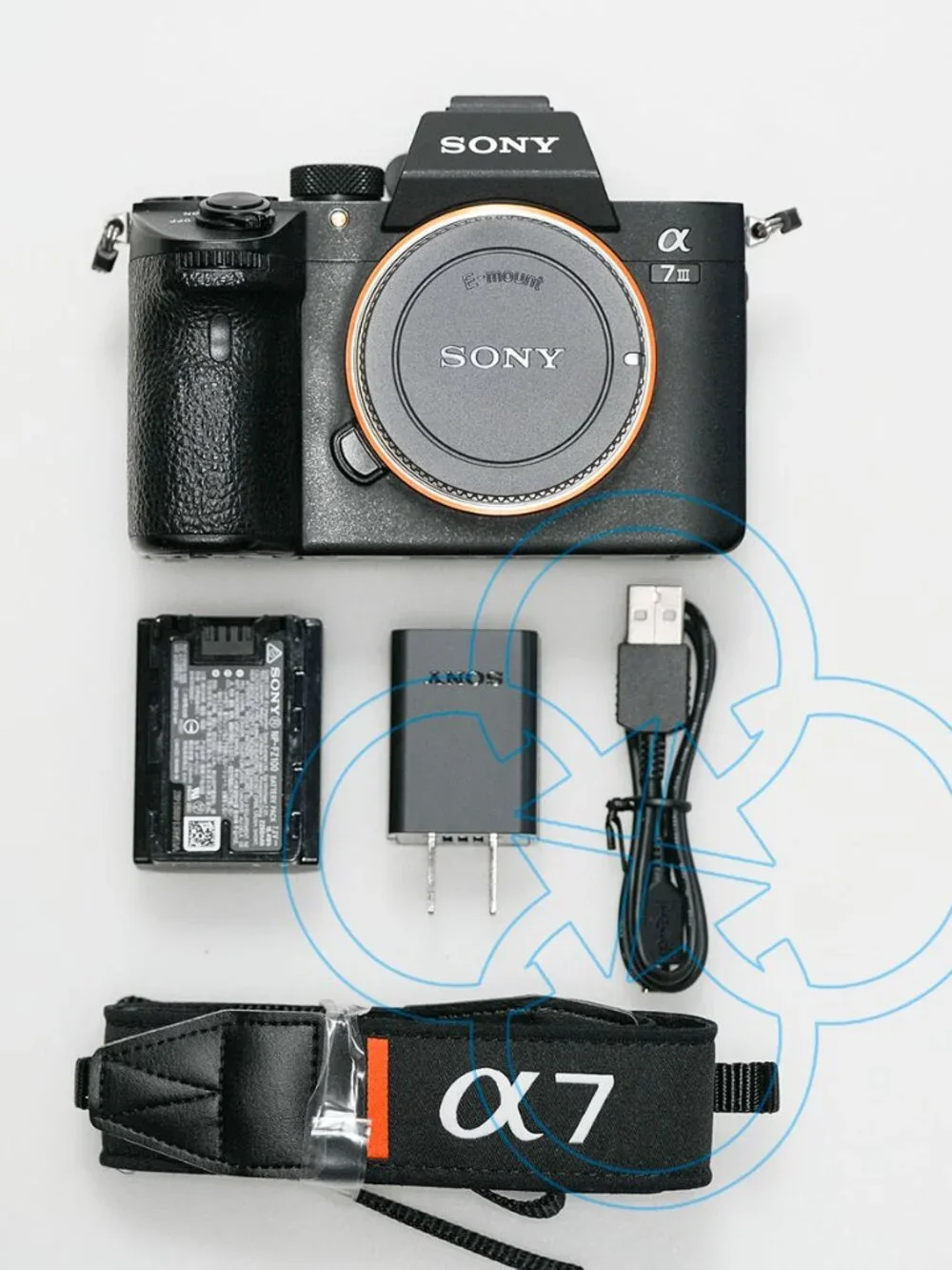 Sony Alpha a7 III Mirrorless 24.2MP Digital Camera Body w/Battery & 2 Mem Cards